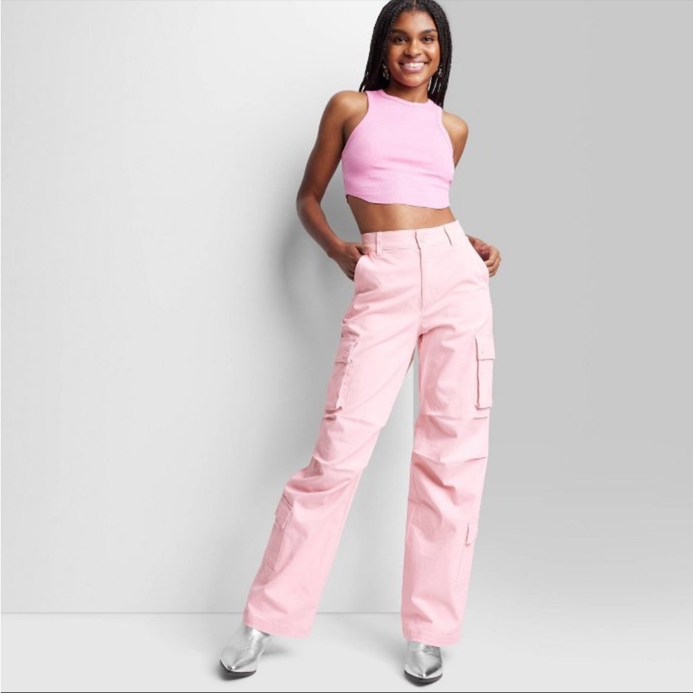 Pink Cargo Pants
